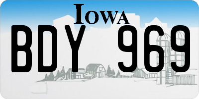 IA license plate BDY969