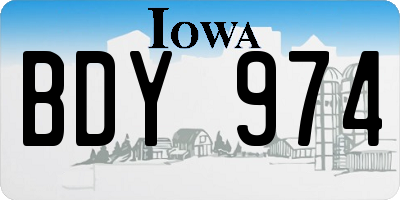 IA license plate BDY974