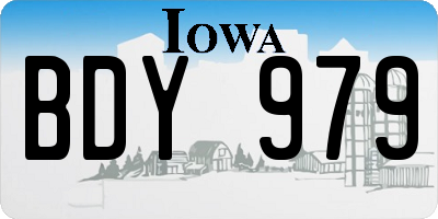 IA license plate BDY979