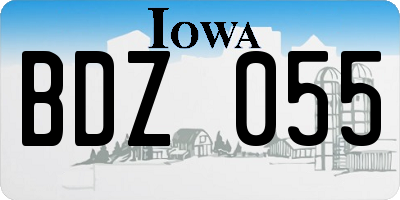 IA license plate BDZ055