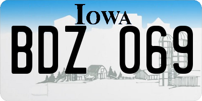 IA license plate BDZ069