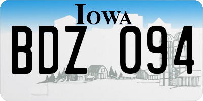 IA license plate BDZ094