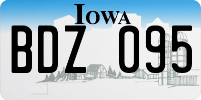 IA license plate BDZ095