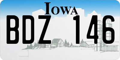 IA license plate BDZ146