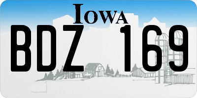 IA license plate BDZ169