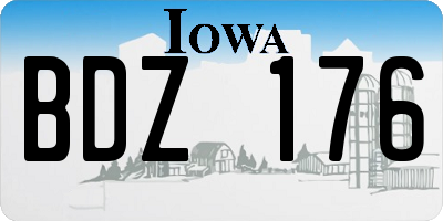 IA license plate BDZ176