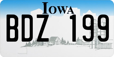 IA license plate BDZ199