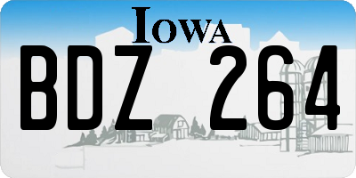 IA license plate BDZ264