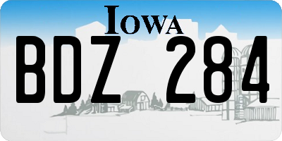 IA license plate BDZ284