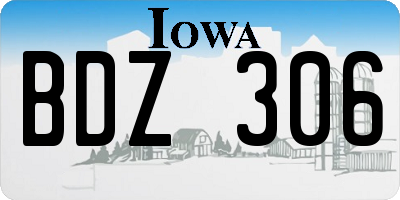 IA license plate BDZ306