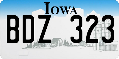 IA license plate BDZ323