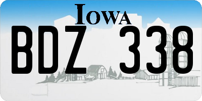 IA license plate BDZ338