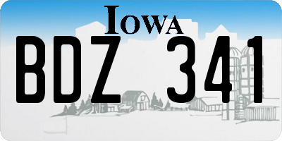 IA license plate BDZ341