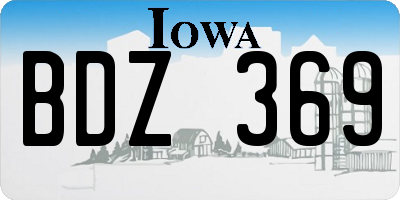 IA license plate BDZ369