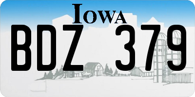 IA license plate BDZ379