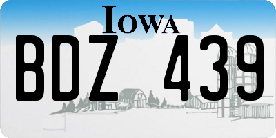 IA license plate BDZ439