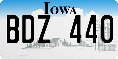 IA license plate BDZ440