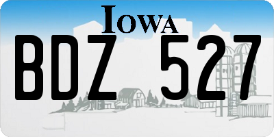 IA license plate BDZ527