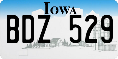 IA license plate BDZ529