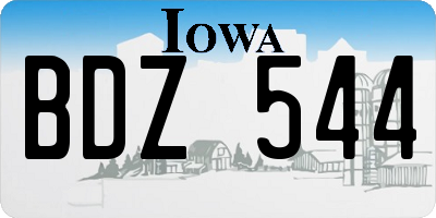 IA license plate BDZ544