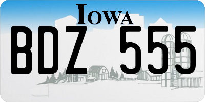 IA license plate BDZ555