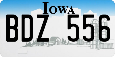 IA license plate BDZ556