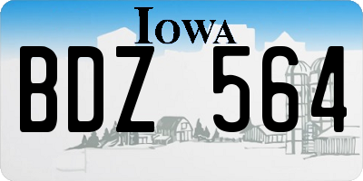 IA license plate BDZ564