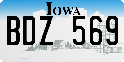 IA license plate BDZ569