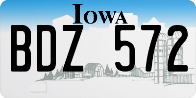 IA license plate BDZ572