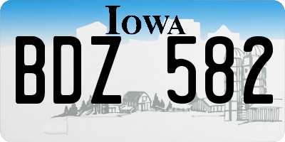 IA license plate BDZ582