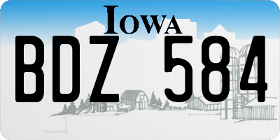 IA license plate BDZ584
