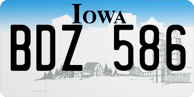 IA license plate BDZ586