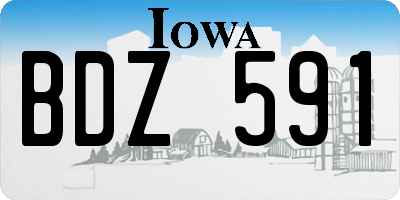 IA license plate BDZ591