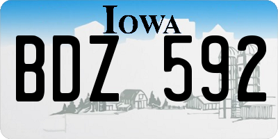 IA license plate BDZ592