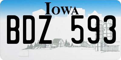 IA license plate BDZ593