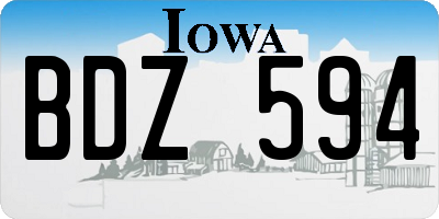 IA license plate BDZ594