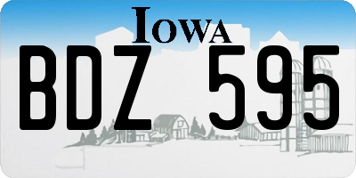 IA license plate BDZ595