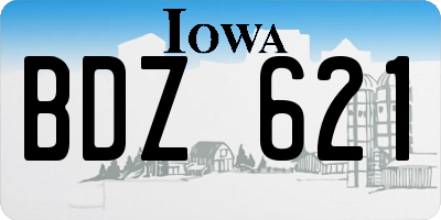 IA license plate BDZ621