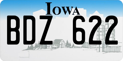 IA license plate BDZ622