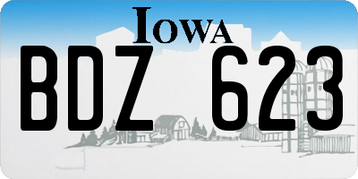 IA license plate BDZ623