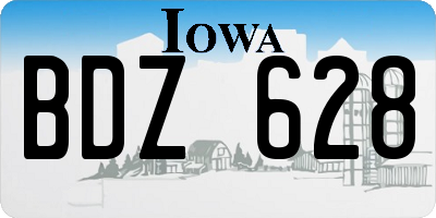 IA license plate BDZ628