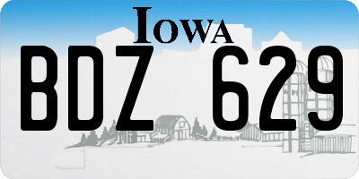 IA license plate BDZ629