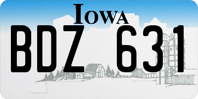 IA license plate BDZ631