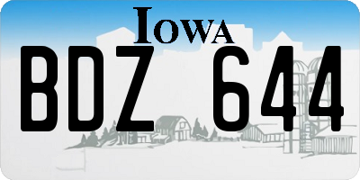 IA license plate BDZ644