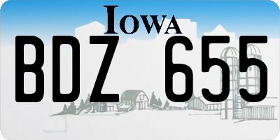 IA license plate BDZ655
