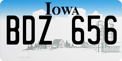 IA license plate BDZ656