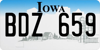 IA license plate BDZ659
