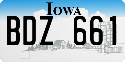 IA license plate BDZ661
