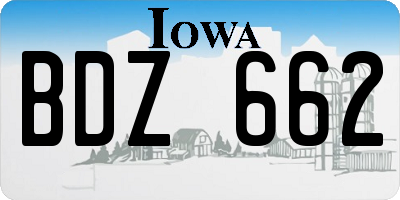 IA license plate BDZ662