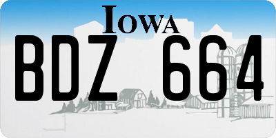 IA license plate BDZ664